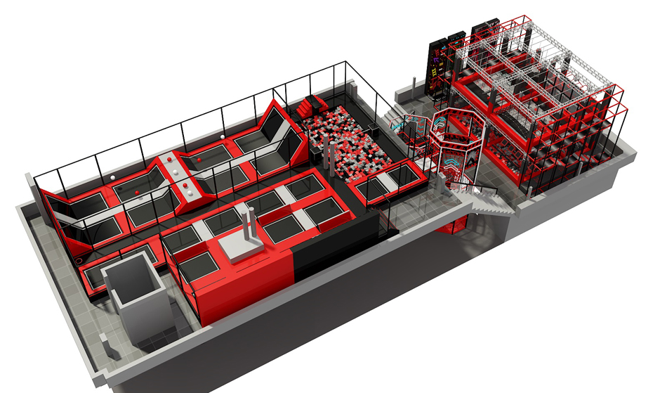 BJ-JD031 - big air trampoline - Trampoline Park | Bluejayset Playground Heaven
