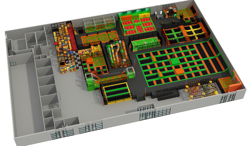 BJ-JB007 - big air trampoline - Trampoline Park | Bluejayset Playground Heaven
