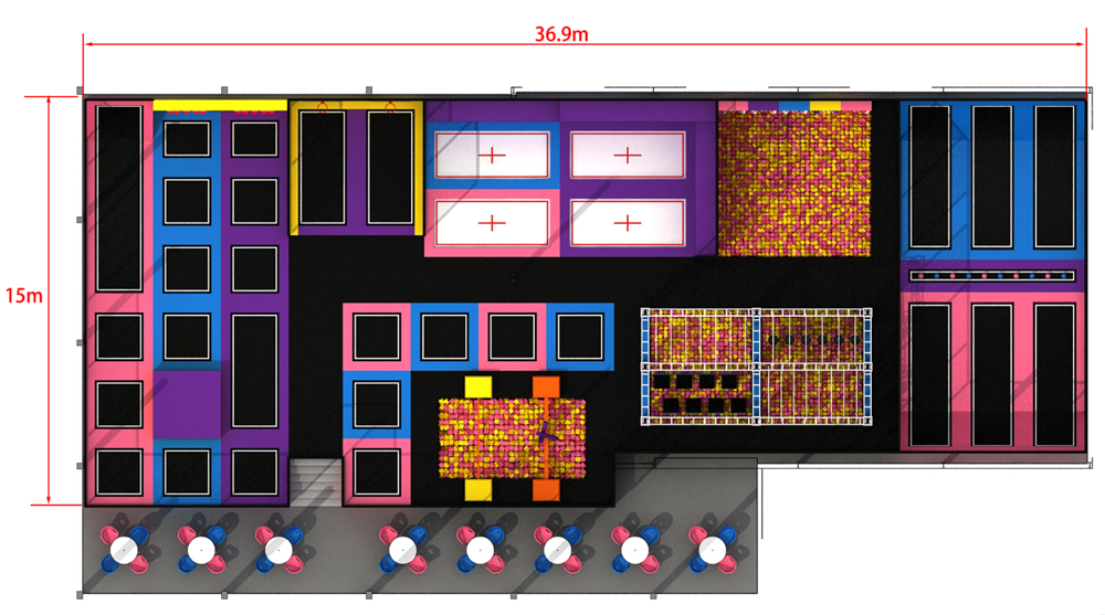 BJ-JA033 - big air trampoline - Trampoline Park | Bluejayset Playground Heaven