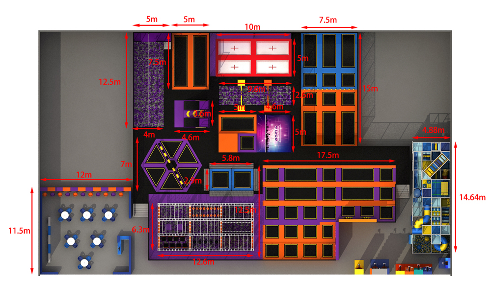 BJ-JA014 - big air trampolineÂ - Trampoline Park | Bluejayset Playground Heaven