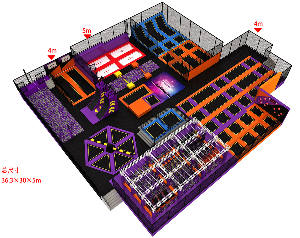 BJ-JA014 - big air trampolineÂ - Trampoline Park | Bluejayset Playground Heaven