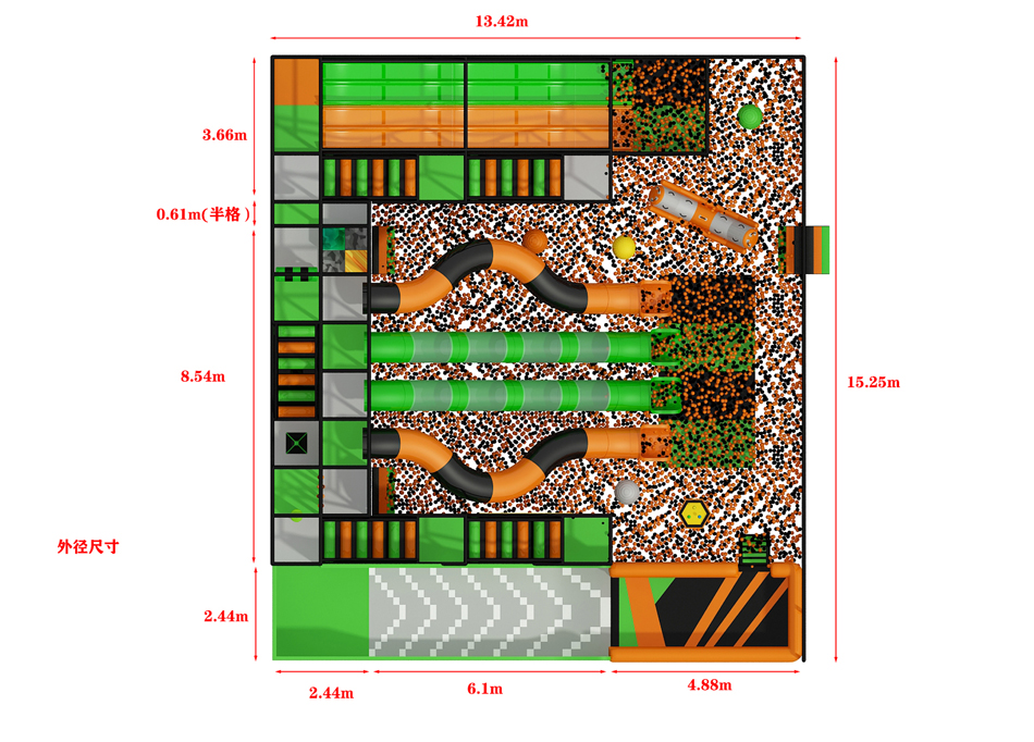 BJ-JA028 - Big soft play structures - Trampoline Park | Bluejayset Playground Heaven