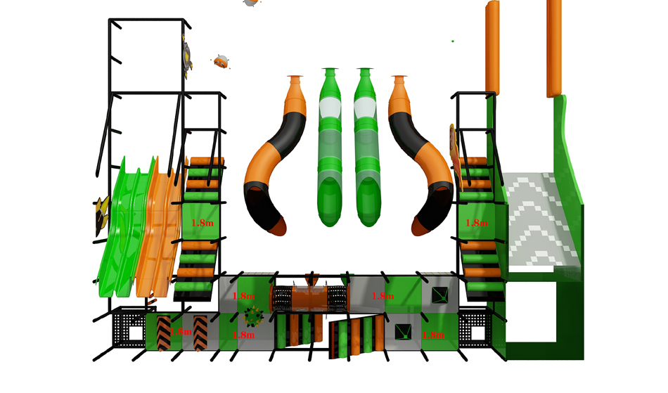BJ-JA028 - Big soft play structures - Trampoline Park | Bluejayset Playground Heaven