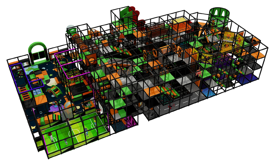 BJ-JA028 - Big soft play structures - Trampoline Park | Bluejayset Playground Heaven
