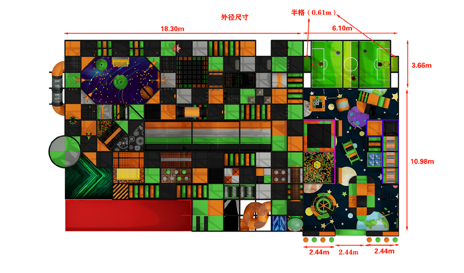 BJ-JA028 - Big soft play structures - Trampoline Park | Bluejayset Playground Heaven
