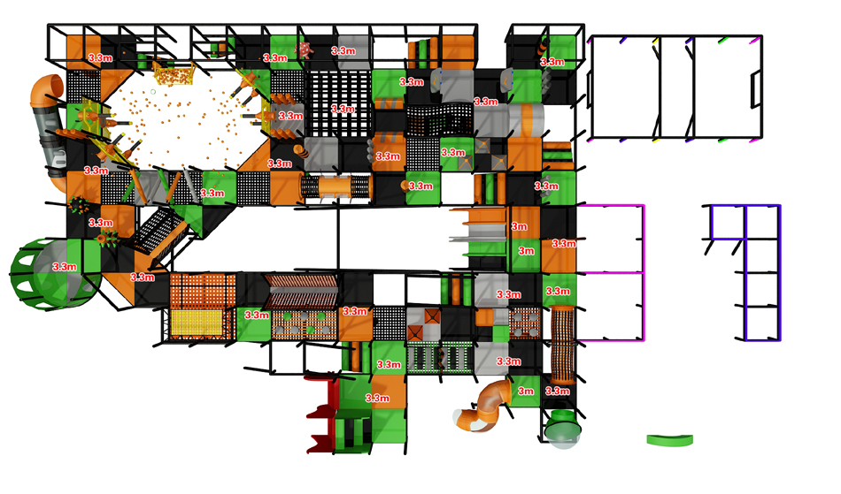 BJ-JA028 - Big soft play structures - Trampoline Park | Bluejayset Playground Heaven