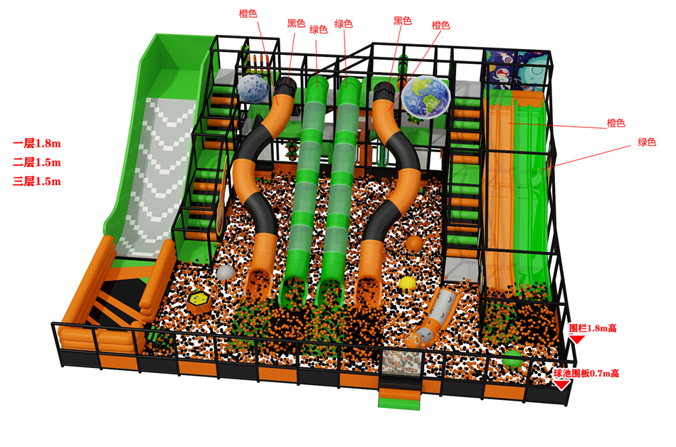 BJ-JA028 - Big soft play structures - Trampoline Park | Bluejayset Playground Heaven