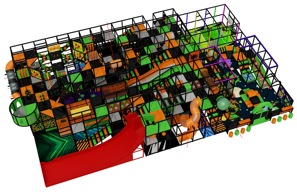 BJ-JA028 - Big soft play structures - Trampoline Park | Bluejayset Playground Heaven
