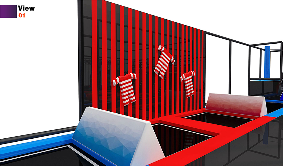 BJ-JA030 - Big Trampoline Court - Trampoline Park | Bluejayset Playground Heaven
