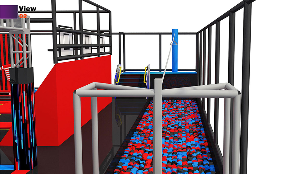 BJ-JA030 - Big Trampoline Court - Trampoline Park | Bluejayset Playground Heaven