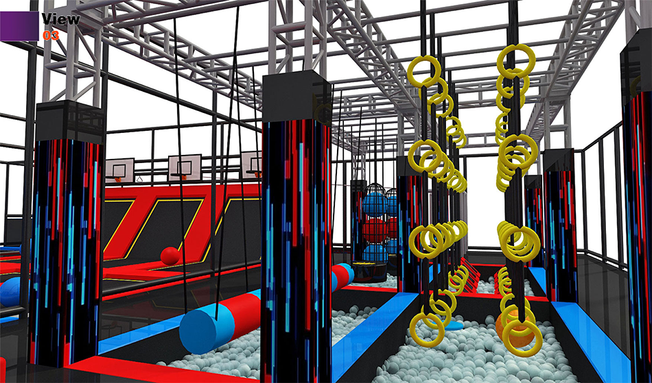 BJ-JA030 - Big Trampoline Court - Trampoline Park | Bluejayset Playground Heaven