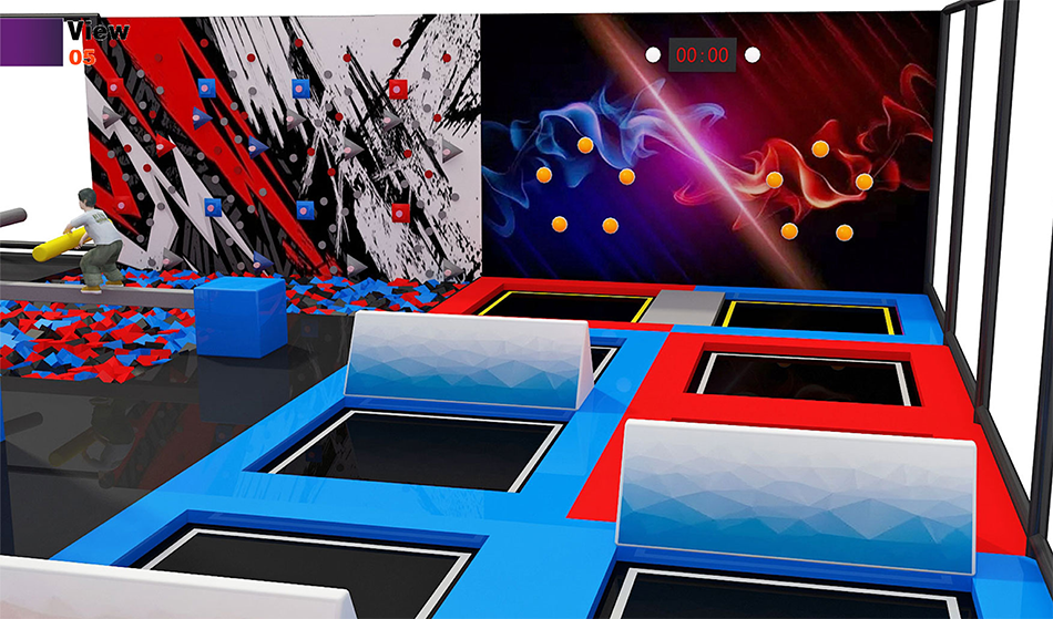 BJ-JA030 - Big Trampoline Court - Trampoline Park | Bluejayset Playground Heaven