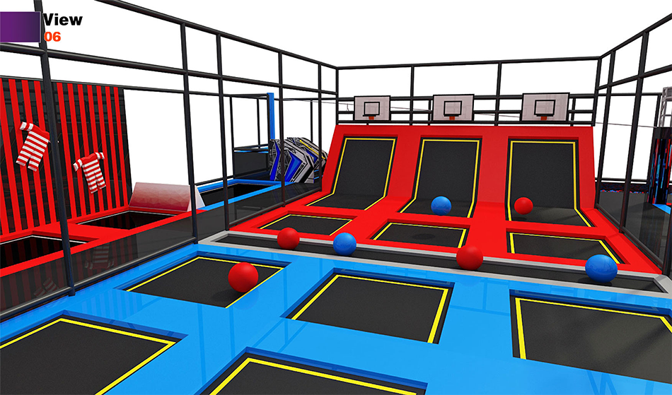 BJ-JA030 - Big Trampoline Court - Trampoline Park | Bluejayset Playground Heaven