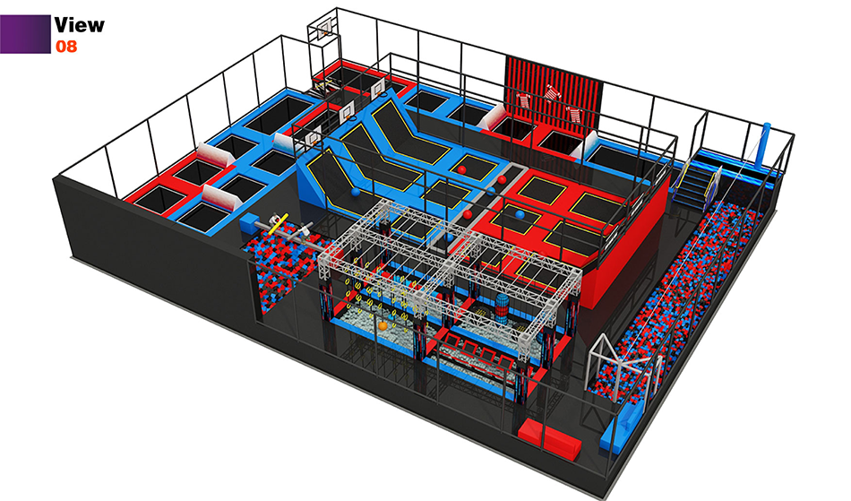 BJ-JA030 - Big Trampoline Court - Trampoline Park | Bluejayset Playground Heaven