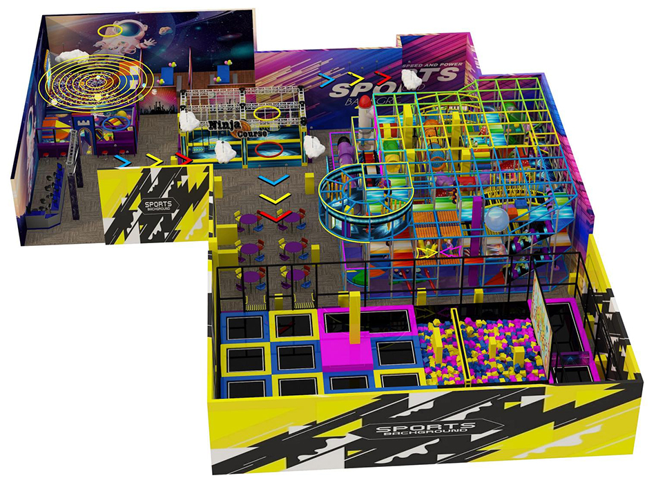 BJ-JB023 - Big Trampoline courts - Trampoline Park | Bluejayset Playground Heaven