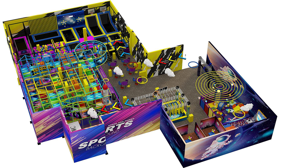 BJ-JB023 - Big Trampoline courts - Trampoline Park | Bluejayset Playground Heaven