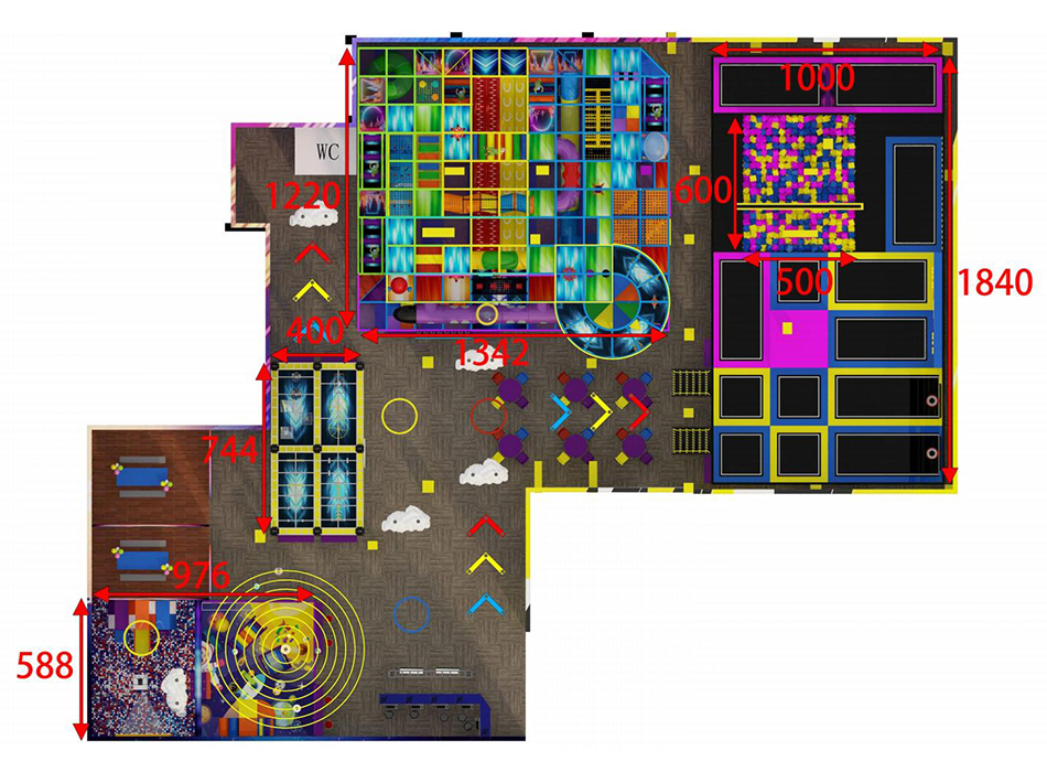 BJ-JB023 - Big Trampoline courts - Trampoline Park | Bluejayset Playground Heaven