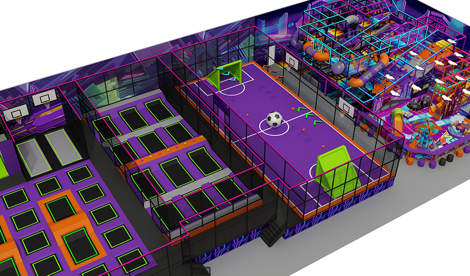 BJ-JA036 - Big trampoline park - Trampoline Park | Bluejayset Playground Heaven
