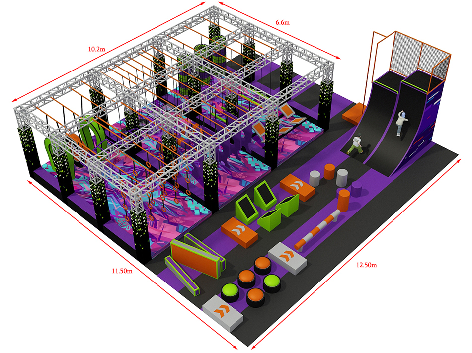 BJ-JA036 - Big trampoline park - Trampoline Park | Bluejayset Playground Heaven