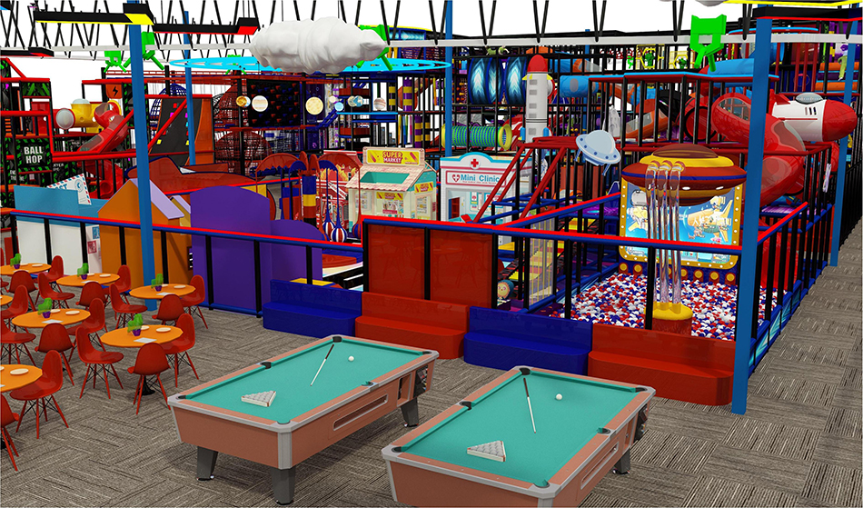 BJ-JB021 - Big trampoline park - Trampoline Park | Bluejayset Playground Heaven