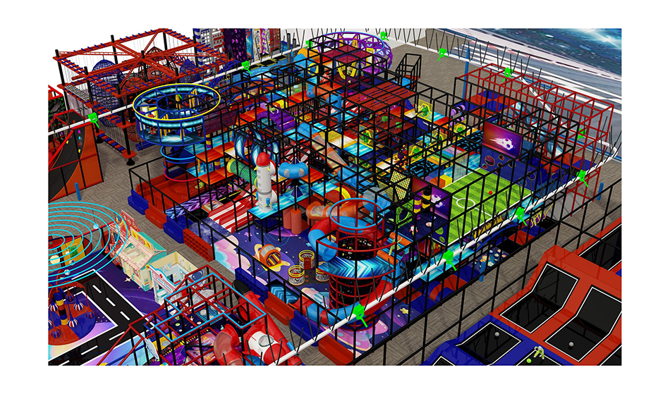 BJ-JB021 - Big trampoline park - Trampoline Park | Bluejayset Playground Heaven