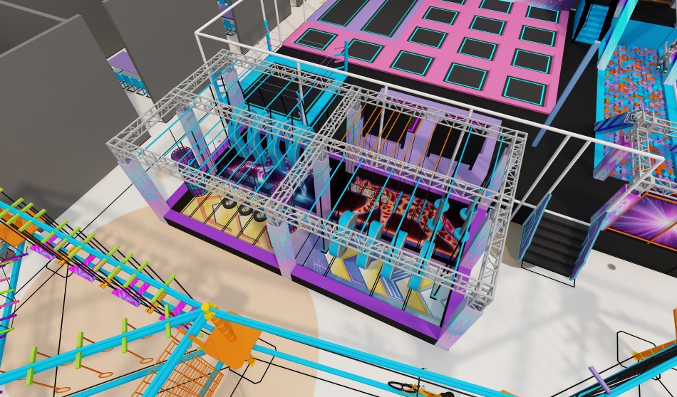BJ-JB034 - Bright color indoor play center - Trampoline Park | Bluejayset Playground Heaven