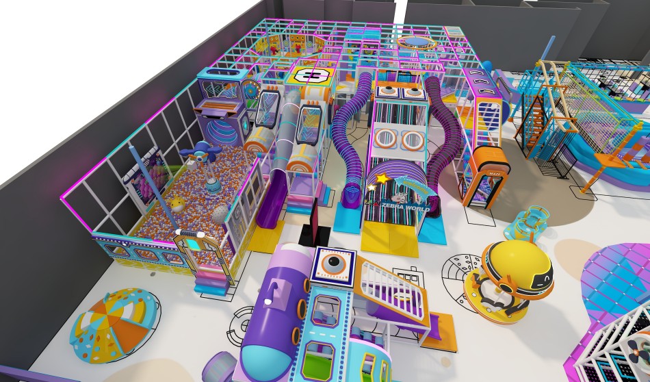 BJ-JB034 - Bright color indoor play center - Trampoline Park | Bluejayset Playground Heaven