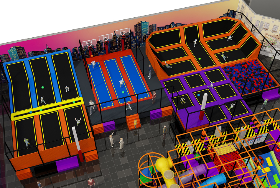 BJ-JB009 - extreme trampolineÂ - Trampoline Park | Bluejayset Playground Heaven