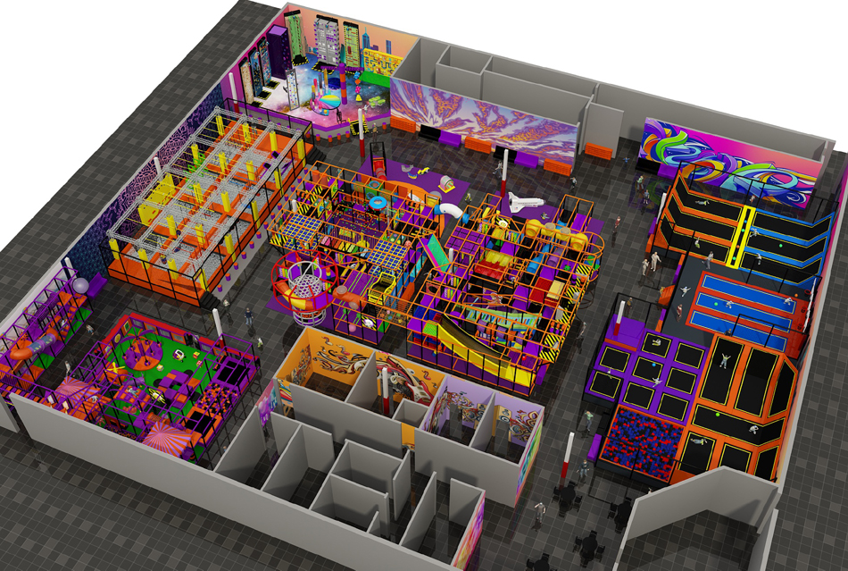 BJ-JB009 - extreme trampolineÂ - Trampoline Park | Bluejayset Playground Heaven