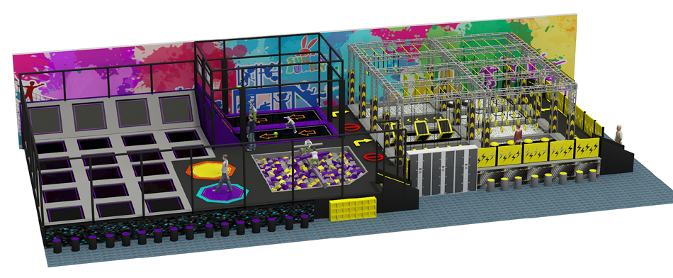 BJ-JC018 - gym trampoline - Trampoline Park | Bluejayset Playground Heaven