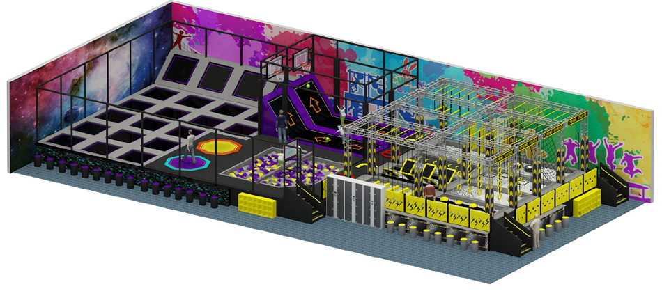 BJ-JC018 - gym trampoline - Trampoline Park | Bluejayset Playground Heaven