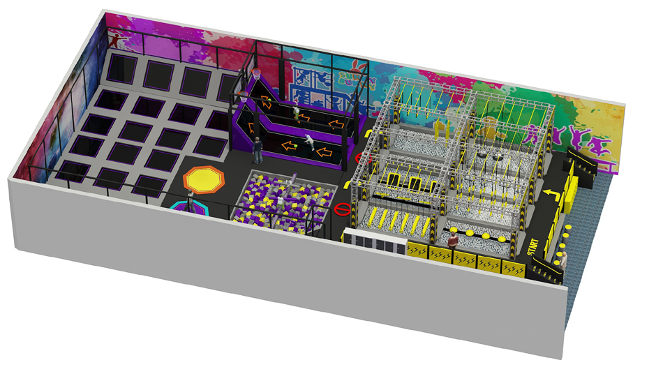 BJ-JC018 - gym trampoline - Trampoline Park | Bluejayset Playground Heaven