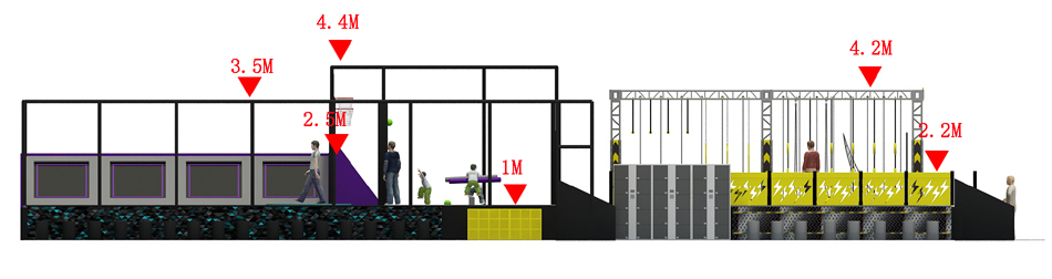 BJ-JC018 - gym trampoline - Trampoline Park | Bluejayset Playground Heaven