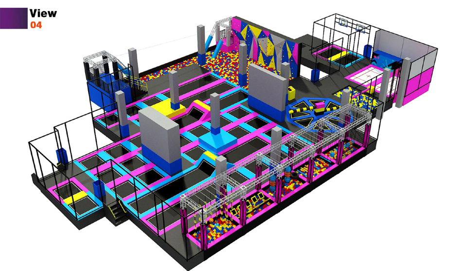 BJ-JB013 - gym trampoline - Trampoline Park | Bluejayset Playground Heaven
