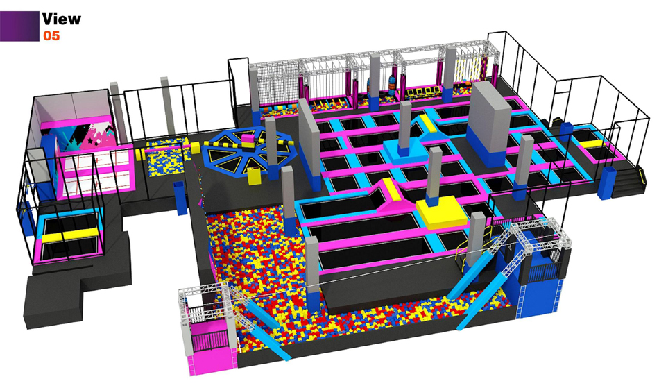 BJ-JB013 - gym trampoline - Trampoline Park | Bluejayset Playground Heaven