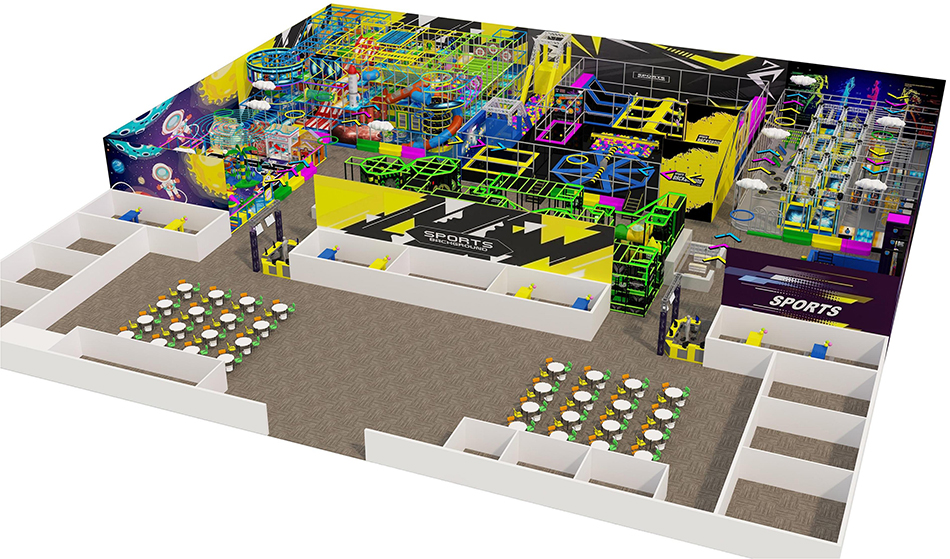 BJ-JA032 - Huge trampoline park - Trampoline Park | Bluejayset Playground Heaven