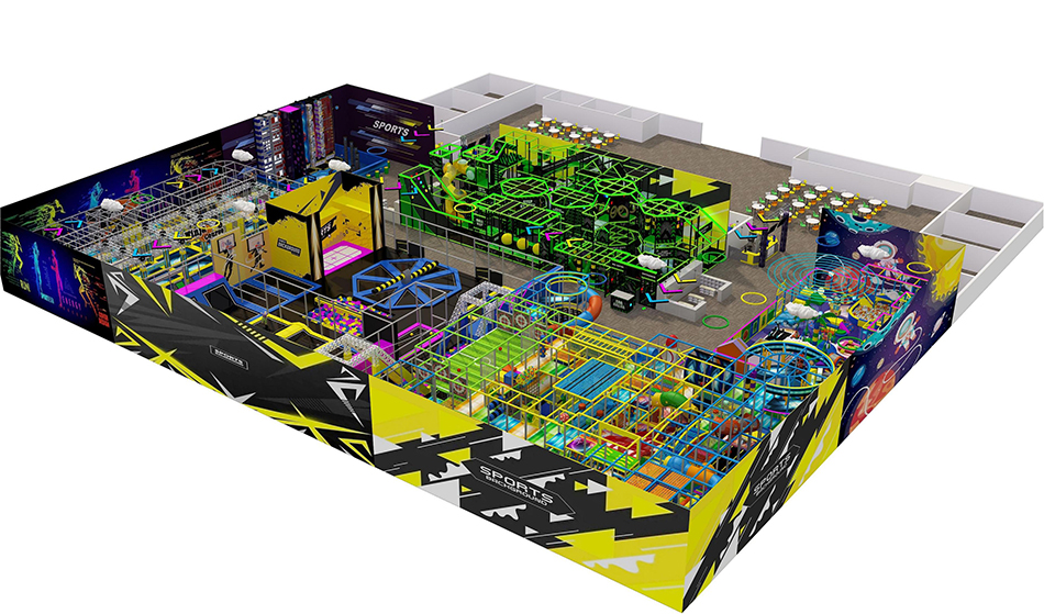 BJ-JA032 - Huge trampoline park - Trampoline Park | Bluejayset Playground Heaven