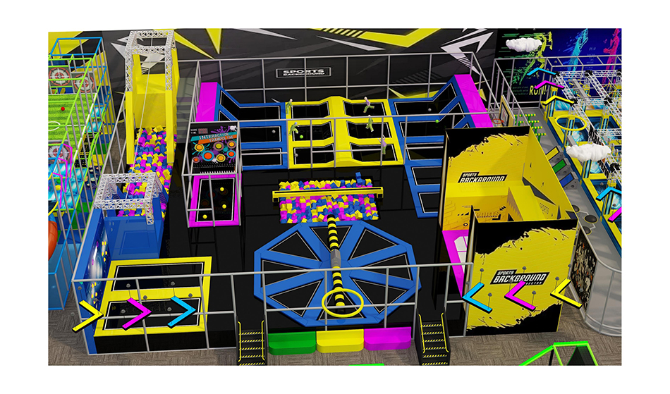 BJ-JA032 - Huge trampoline park - Trampoline Park | Bluejayset Playground Heaven