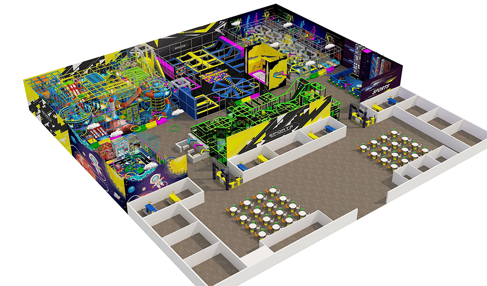 BJ-JA032 - Huge trampoline park - Trampoline Park | Bluejayset Playground Heaven