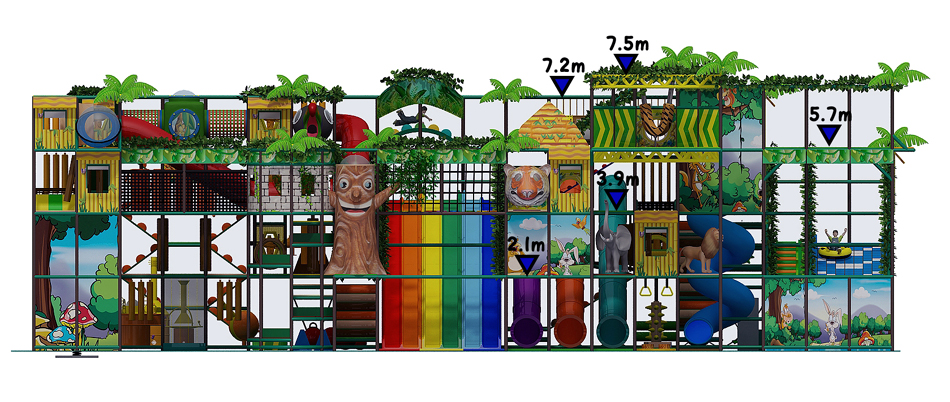 BJ-JB026 - Indoor Play Center for Kids - Trampoline Park | Bluejayset Playground Heaven