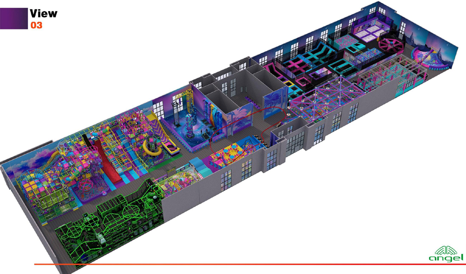 BJ-JB016 - indoor soft play - Trampoline Park | Bluejayset Playground Heaven