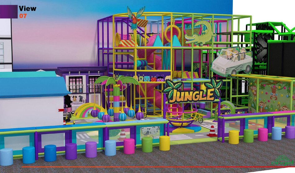 BJ-JB016 - indoor soft play - Trampoline Park | Bluejayset Playground Heaven