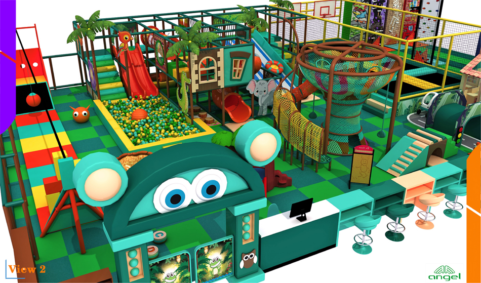BJ-JD035 - indoor trampoline - Trampoline Park | Bluejayset Playground Heaven