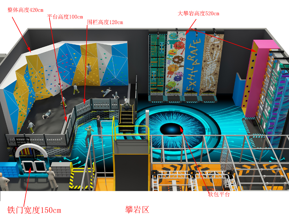 BJ-JA010 - indoor trampoline - Trampoline Park | Bluejayset Playground Heaven