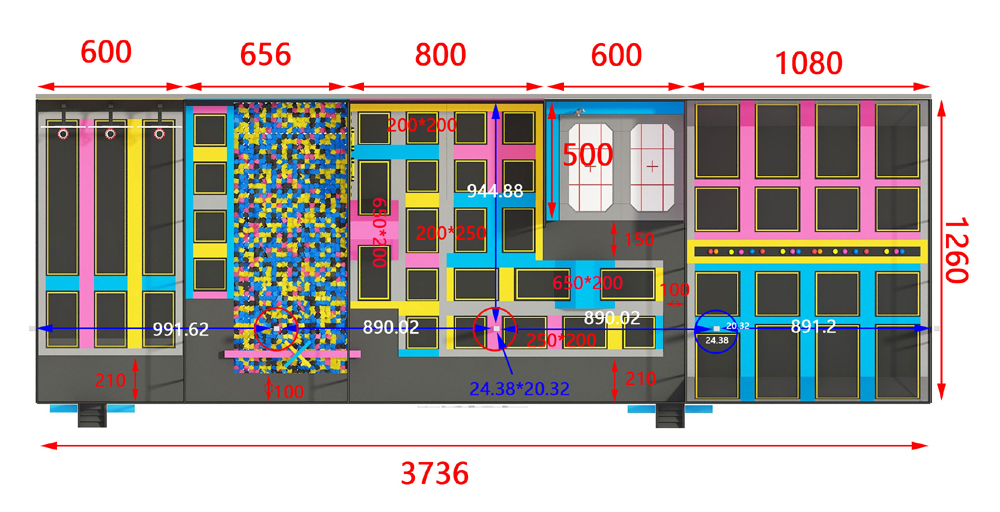 BJ-JA010 - indoor trampoline - Trampoline Park | Bluejayset Playground Heaven