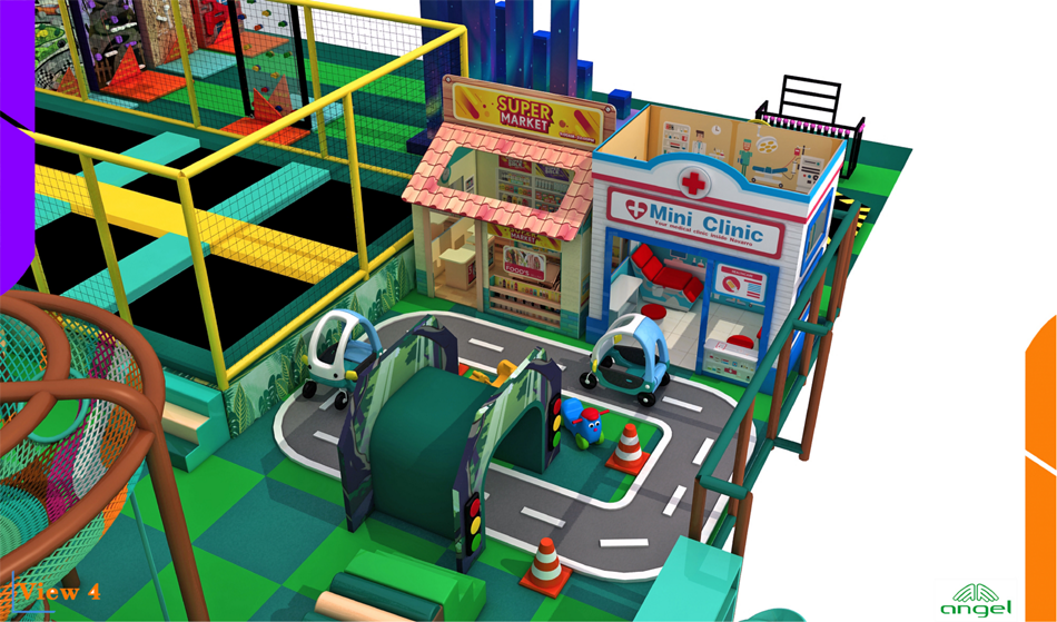 BJ-JD035 - indoor trampoline - Trampoline Park | Bluejayset Playground Heaven