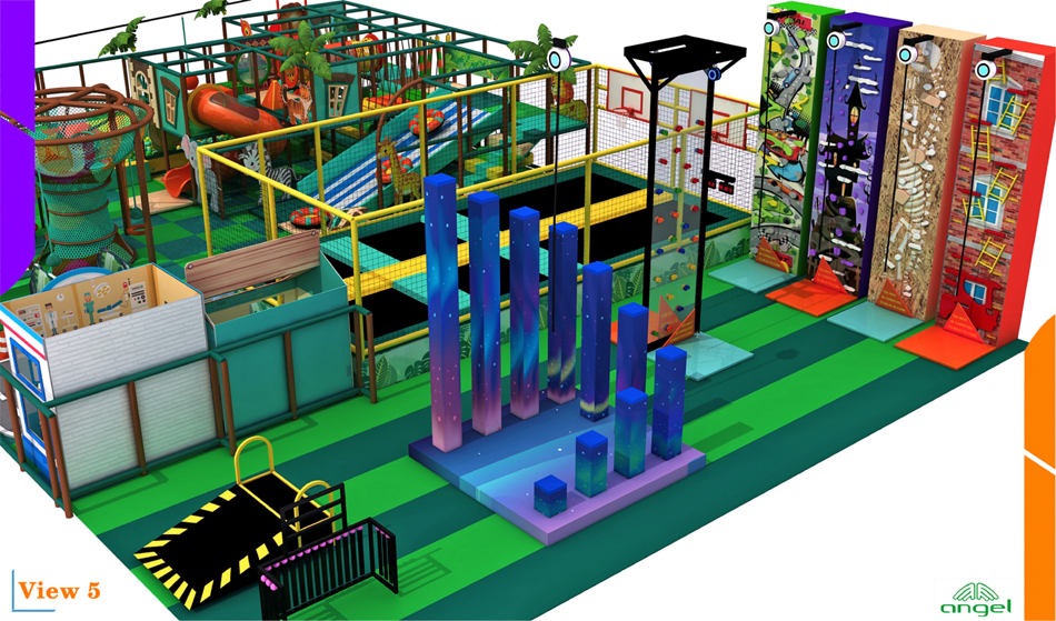 BJ-JD035 - indoor trampoline - Trampoline Park | Bluejayset Playground Heaven