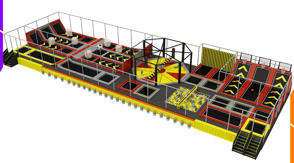 BJ-JC021 - indoor trampoline park - Trampoline Park | Bluejayset Playground Heaven
