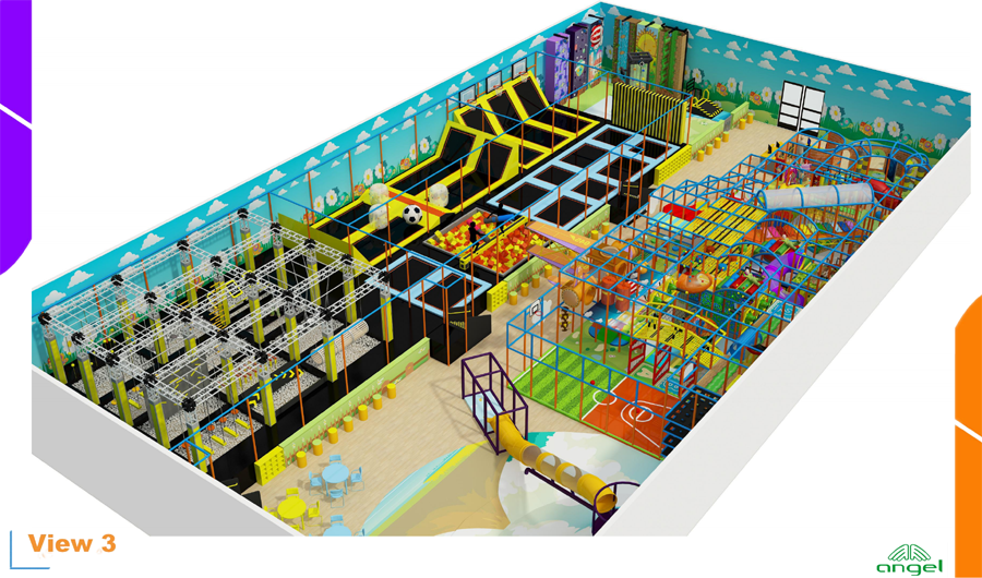 BJ-JD011 - Indoor Trampoline Park Center - Trampoline Park | Bluejayset Playground Heaven