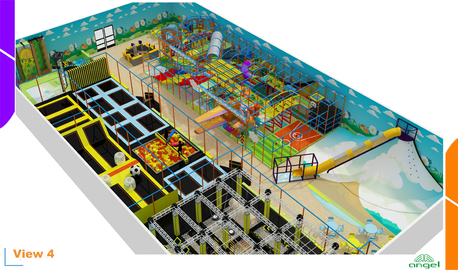 BJ-JD011 - Indoor Trampoline Park Center - Trampoline Park | Bluejayset Playground Heaven